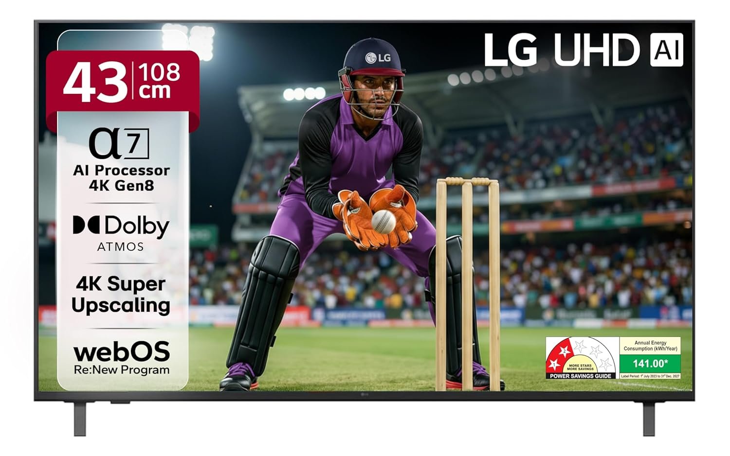 LG1 LG 108 cm (43 inches) UA73 AI Series 4K UHD Smart LED TV 43UA73806LA - Image 1
