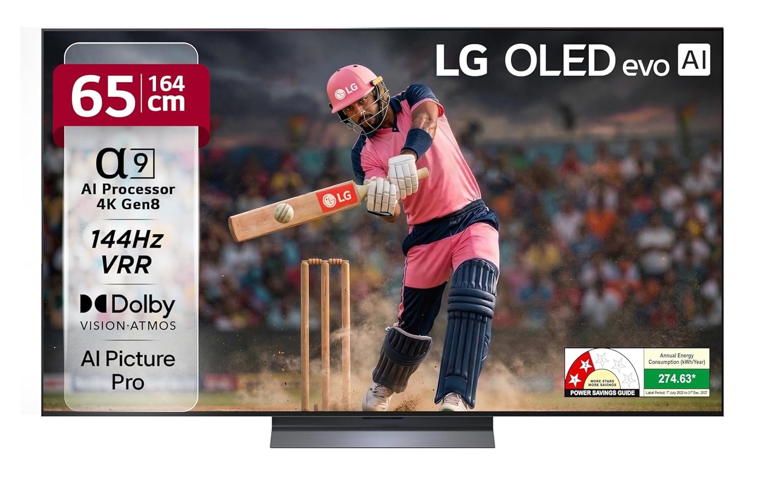 X1 LG 164 cm (65 Inches) OLED evo C5 AI Series 4K Ultra HD (3840 x 2160) Smart webOS OLED TV OLED65C56LA - Image 1